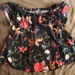 Belle sky off the shoulder top